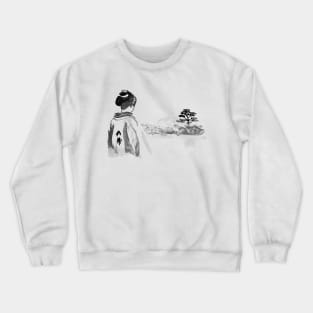 the geisha is watching Crewneck Sweatshirt